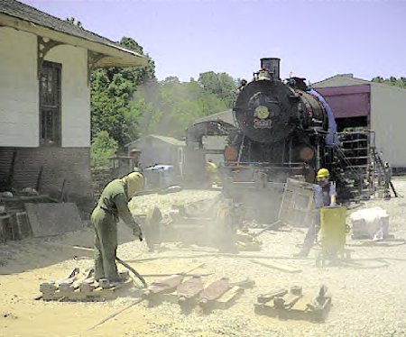 Blasting the parts clean